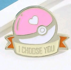 Romantic pokeball enamel pin